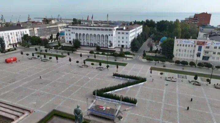 Площадь махачкалы фото Букву Z разместили на площади в Махачкале - МирМол
