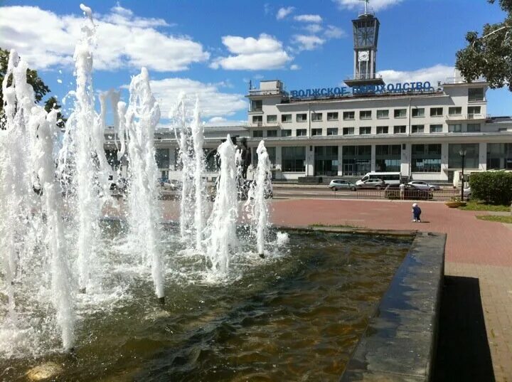 Площадь маркина нижний новгород фото Панорама: Волжское пароходство, перевозка грузов водным транспортом, площадь Мар