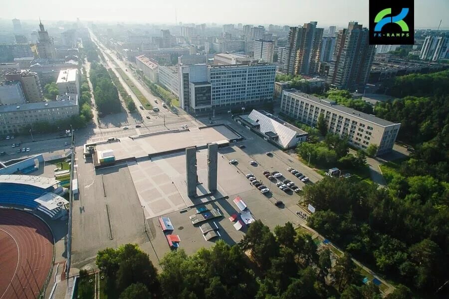 Площадь науки челябинск фото Скейт парк в Челябинске на площади Науки - FK-ramps