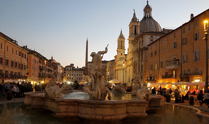 Площадь навона фото File:Rome piazza Navona by night.jpg - Wikimedia Commons