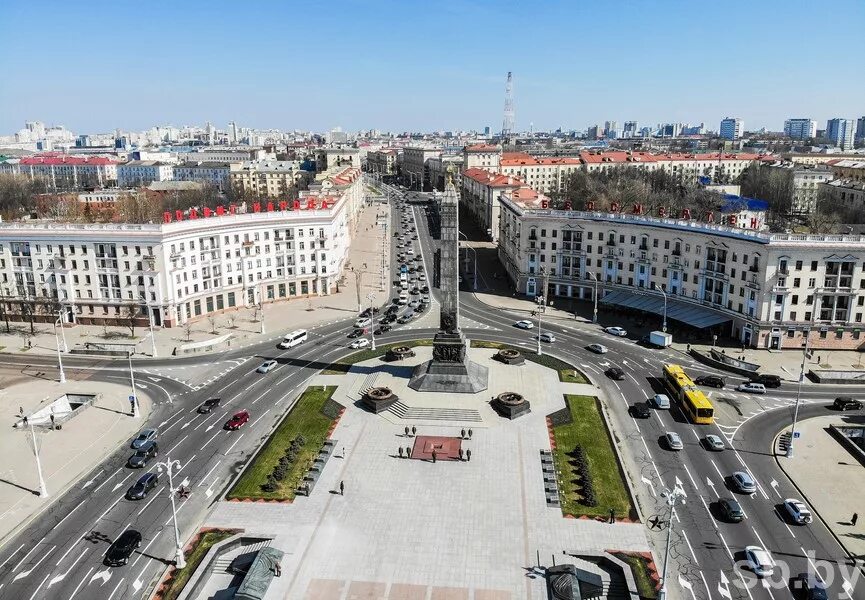 Площадь независимости минск проспект независимости фото Движение в центре Минска перекроют в связи с эстафетой "Пламя мира"