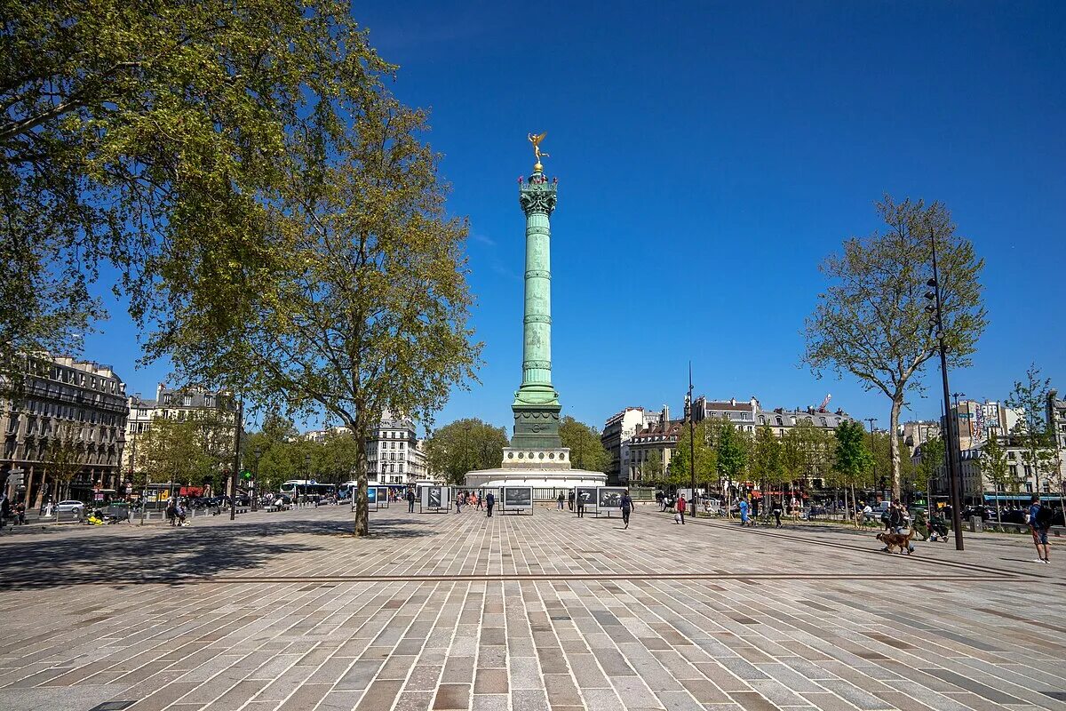 Площадь парижа фото Файл:Place de la Bastille, avril 2021.jpg - Википедия