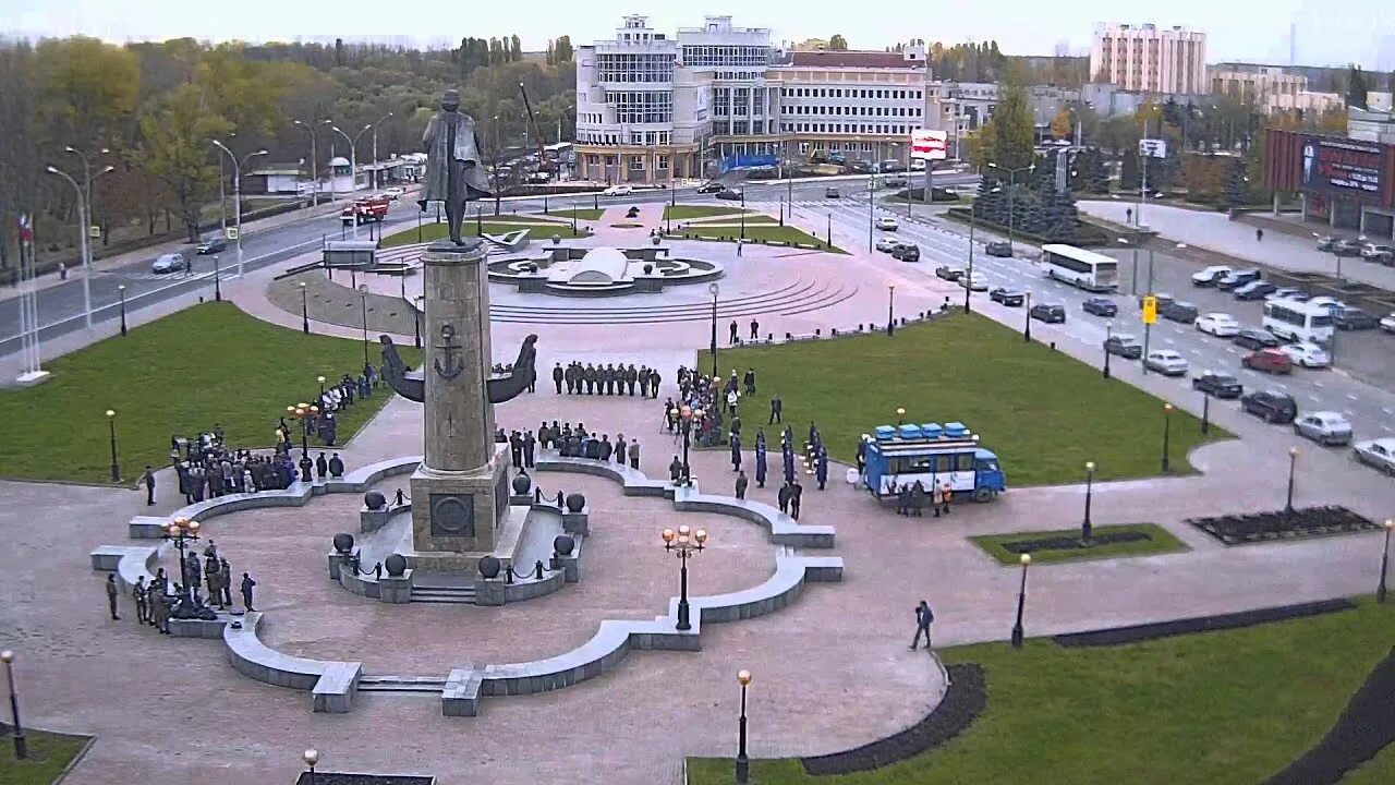 Площадь петра великого липецк фото С пл. Петра Великого в армию отправились 29 призывников - YouTube