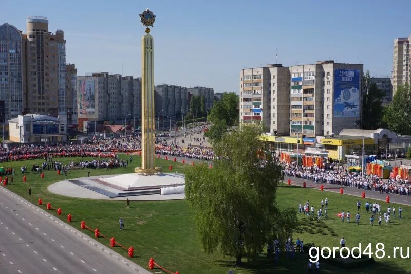 Площадь победы липецк фото В Липецке все готово к параду Победы