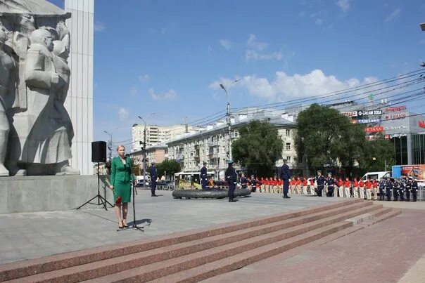 Площадь победы рязань фото Рязань встретила медиаэкспедицию "Победа в наших сердцах". Следующая остановка у