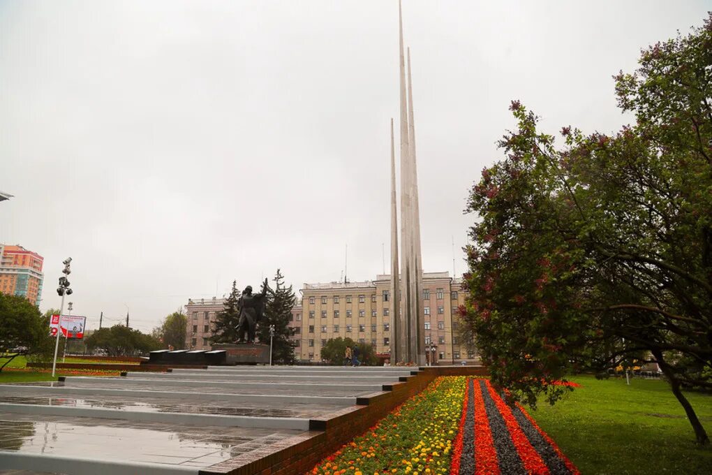 Площадь победы тула фото Почетный Караул Поста № 1 у Вечного огня города - героя Тулы