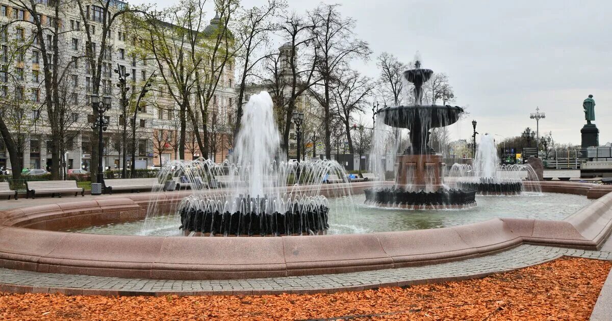 Площадь пушкина в москве фото Фонтан "Пушкинский" в Москве капитально отремонтируют - Москва 24, 26.02.2022