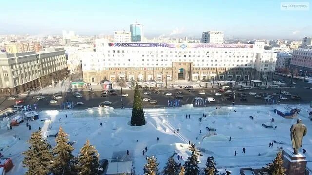 Площадь революции челябинск фото Интерсвязь ТВ: Новогодняя площадь Челябинска в 4K. - смотреть видео онлайн от "З