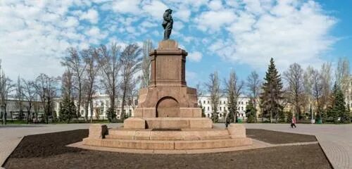 Площадь революции самара фото Панорама: В.И. Ленин, памятник, мемориал, городской округ Самара, Самарский райо