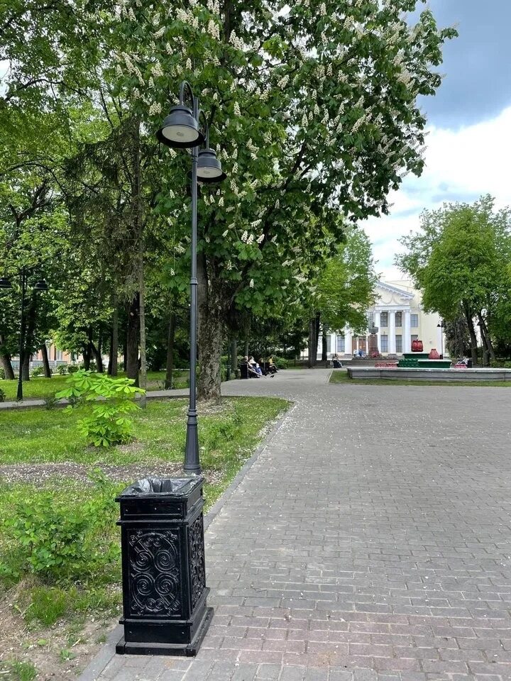 Площадь рокоссовского великие луки фото 10 скамеек и 20 урн установили в сквере на площади Рокоссовского в Великих Луках