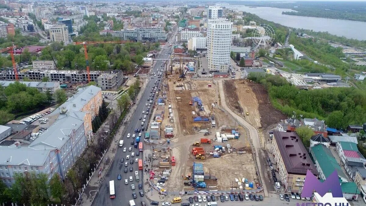 Площадь сенная нижний новгород фото Появились фото стройплощадки метро на Сенной в Нижнем Новгороде newsnn.ru Дзен