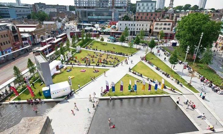 Площадь сити фото Woolwich Squares by Gustafson Porter (Landezine) Peyzaj mimarisi, Peyzaj tasarım