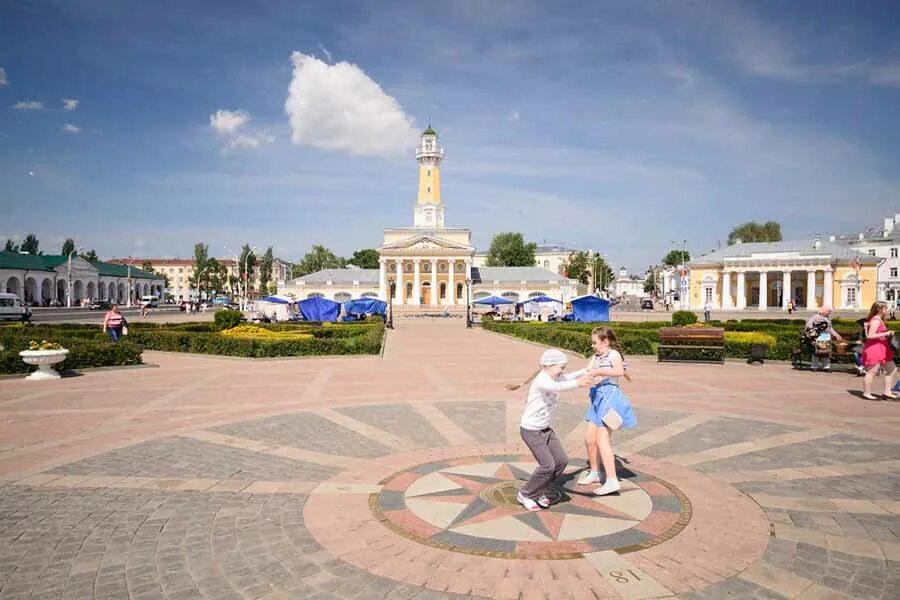 Площадь сковорода в костроме фото Золотое кольцо России - Кострома Достопримечательности Костромы