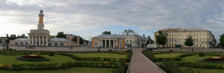 Площадь сковорода в костроме фото Панорама сусанинской площади в Костроме - Trans-Continental
