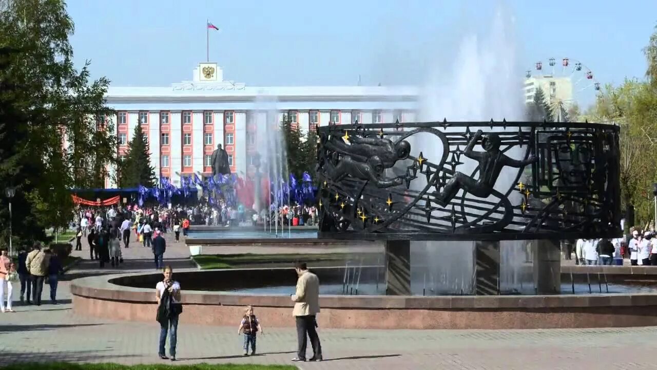 Площадь советов барнаул фото Площадь Советов Барнаул День Победы - YouTube