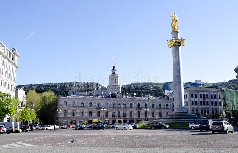 Площадь свободы тбилиси фото Tbilisi Freedom Square in the Summer Editorial Stock Photo - Image of traditiona