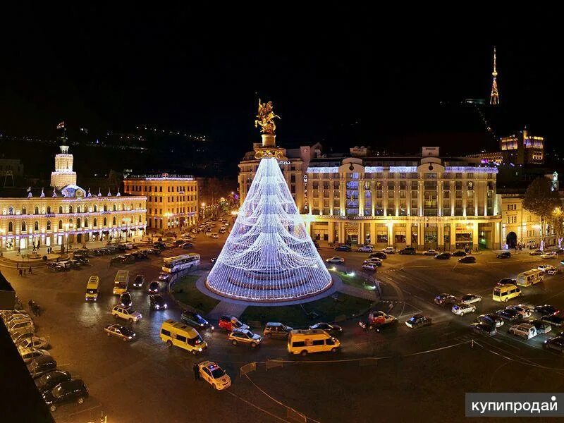Площадь свободы тбилиси фото Экскурсия по вечернему Тбилиси в Санкт-Петербурге