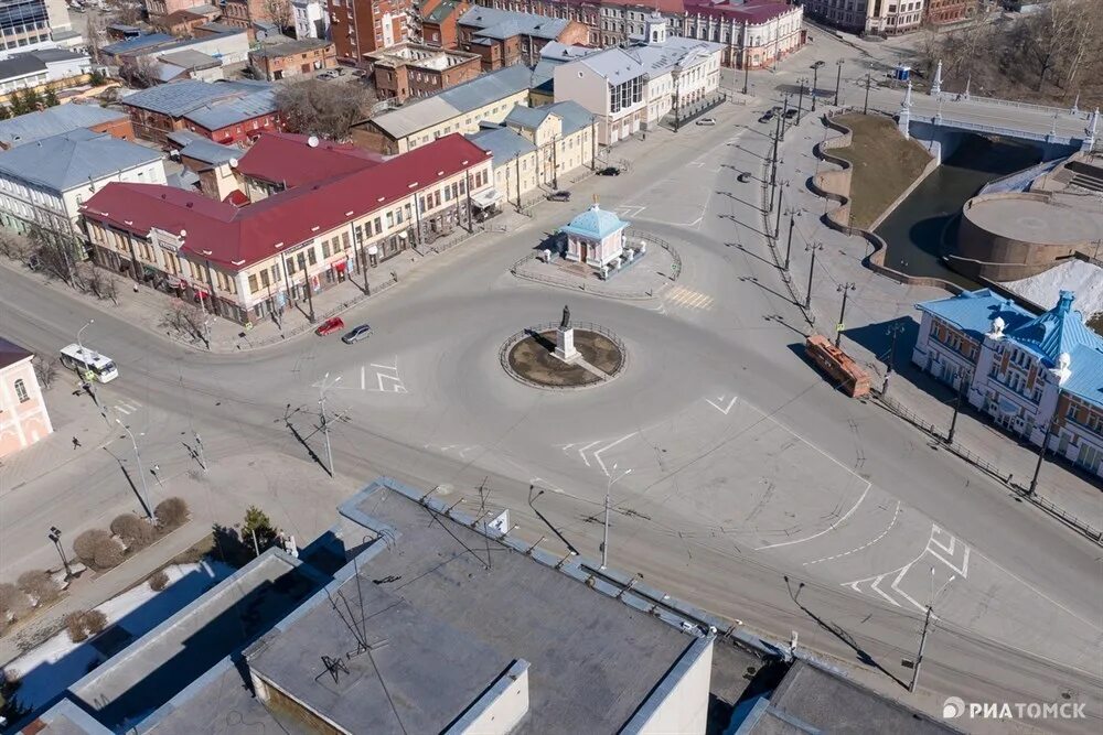 Площадь томск фото Реально изолировались: виды пустого Томска с высоты птичьего полета - РИА Томск