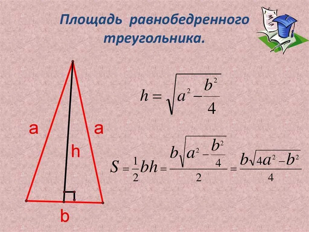 Площадь треугольника фото Уравнение основания треугольника