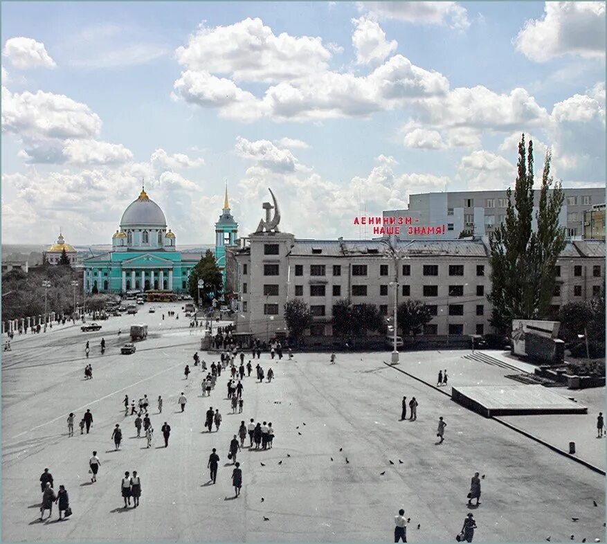 Площадь в курске фото Красная площадь,1970-е/ 2019гг. Фото-эксперимент Курск STOG