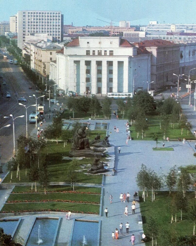 Площадь якуба коласа фото Минск - Исторические фотографии - Фото - Городской электротранспорт