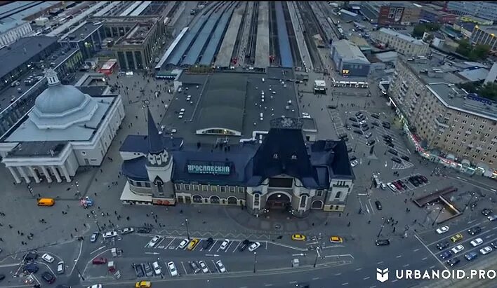 Площадь ярославского вокзала фото Площадь Трёх Вокзалов с высоты (видео) - Транссиб