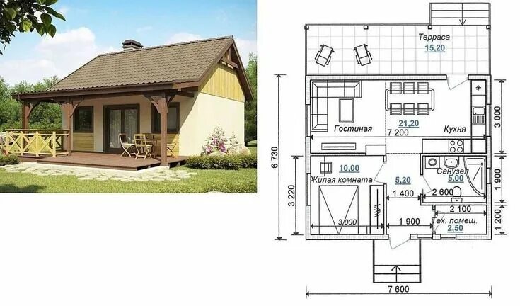 Площади домов примеры Planos de casas pequeñas - opciones de planificación y diseño Архитектурный диза