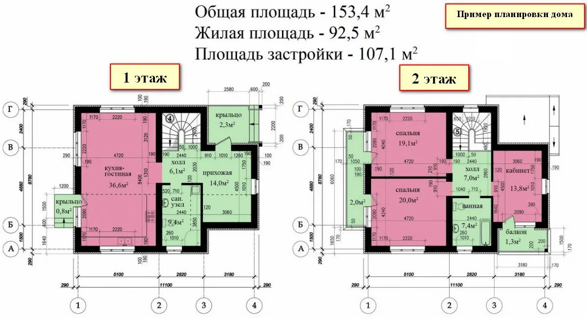 Площади домов примеры Картинки ТИ ЭТАЖНОГО ДОМА ОБЩАЯ ПЛОЩАДЬ