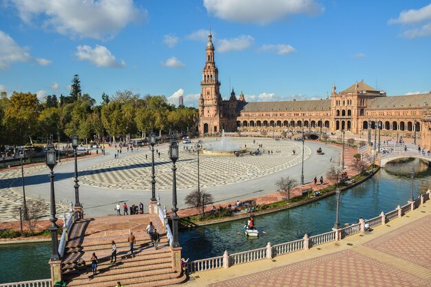 Площади испании фото Площадь испании в севилье Премиум Фото