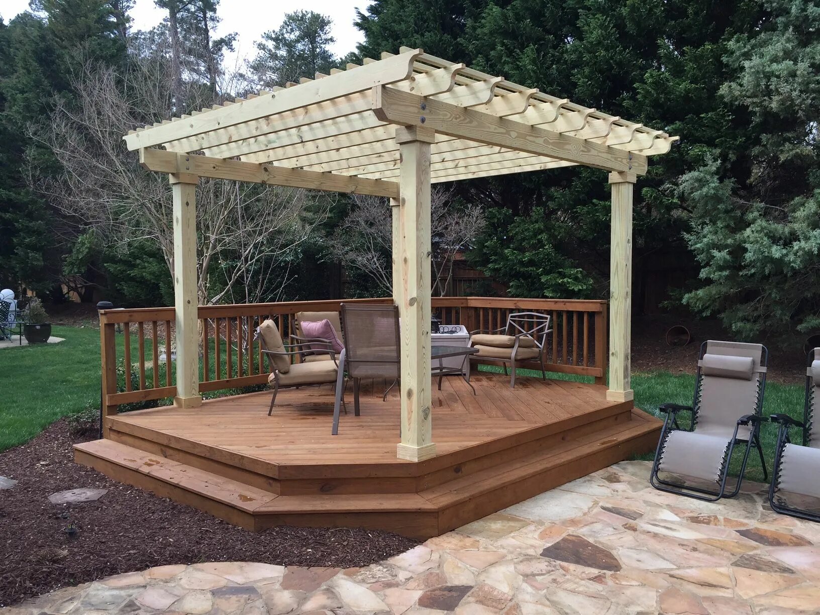 Площадка для беседки своими руками Outdoor pergola, Deck with pergola, Pergola