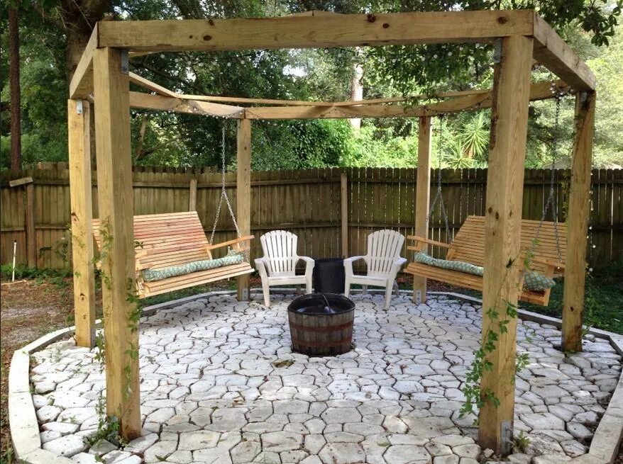 Площадка для беседки своими руками Скачать Fire Pit Swing Ideas APK для Android