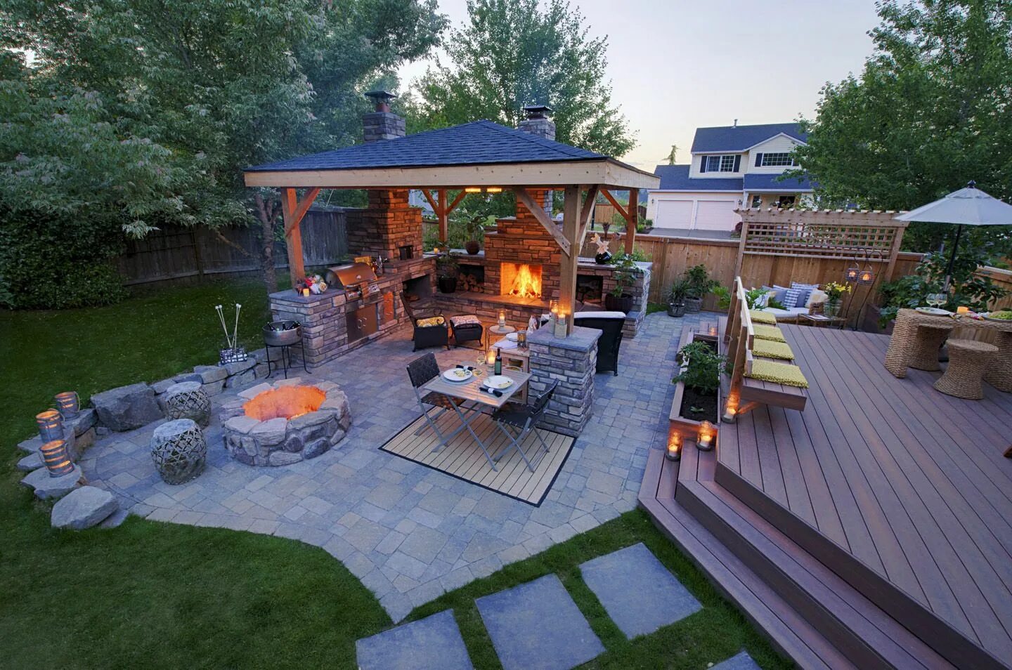 Площадка для мангала на даче своими руками Outdoor Living Structures - Paradise Restored Landscaping Covered patio design, 