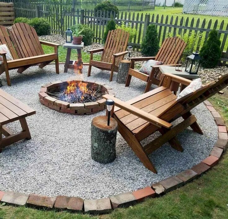 Площадка для отдыха на даче своими руками Gorgeous 65 Amazing Backyard Fire Pits with Cozy Seating Area Ideas redecoration