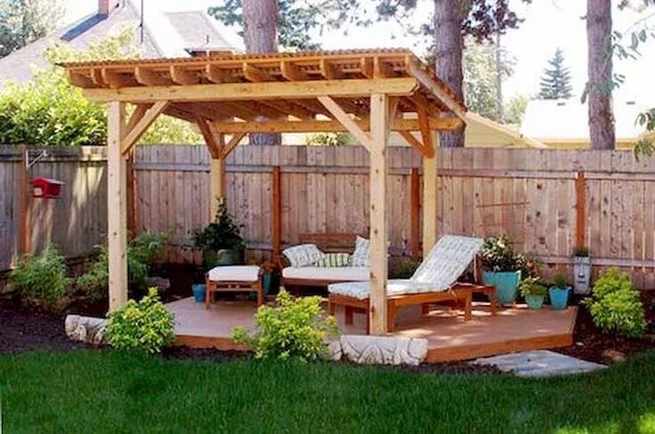Площадка для отдыха на даче своими руками Awesome 39 Small Shelter House Ideas for Backyard Garden Landscape https://decor