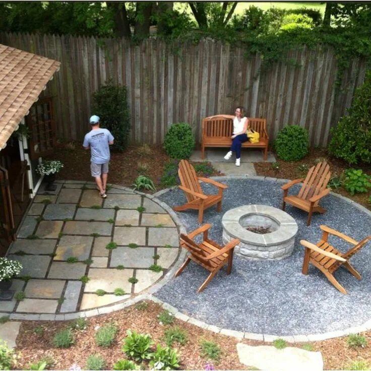 Площадка для отдыха на даче своими руками Custom-404 Decorsw Backyard, Backyard patio, Fire pit backyard