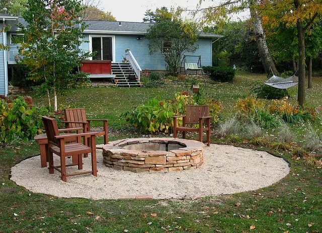 Площадка для отдыха на даче своими руками Fire Pit Backyard fire, Fire pit landscaping, Cheap fire pit