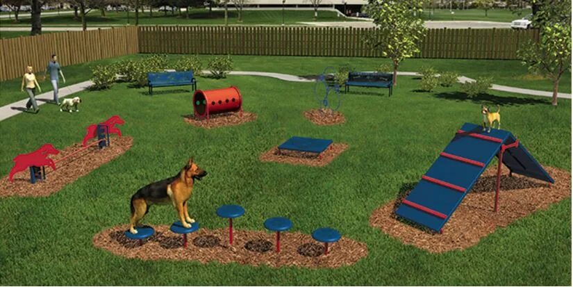 Площадка для собак фото Intermediate Dog Park Course (6 Pieces)