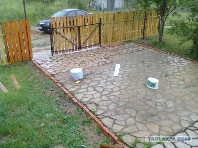 Площадка под автомобиль на даче своими руками Стоянка под машину на дачу - ЯПлакалъ