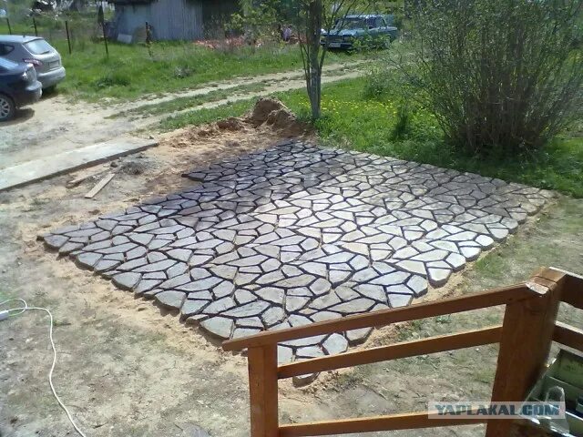 Площадка под автомобиль на даче своими руками Стоянка под машину на дачу - ЯПлакалъ