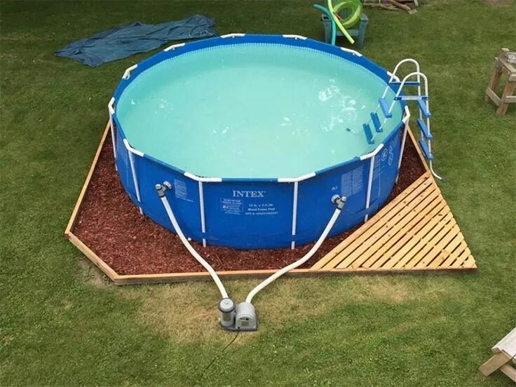 Площадка под бассейн на даче своими руками Des idées pour aménager sa piscine hors sol - Blog de Raviday Backyard pool land