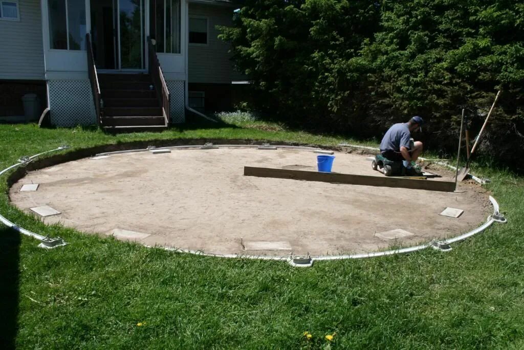 Площадка под бассейн на даче своими руками Above+Ground+Pool+Deck+Plans One Man, One Pool and One Deck - AGP Pics * Above G