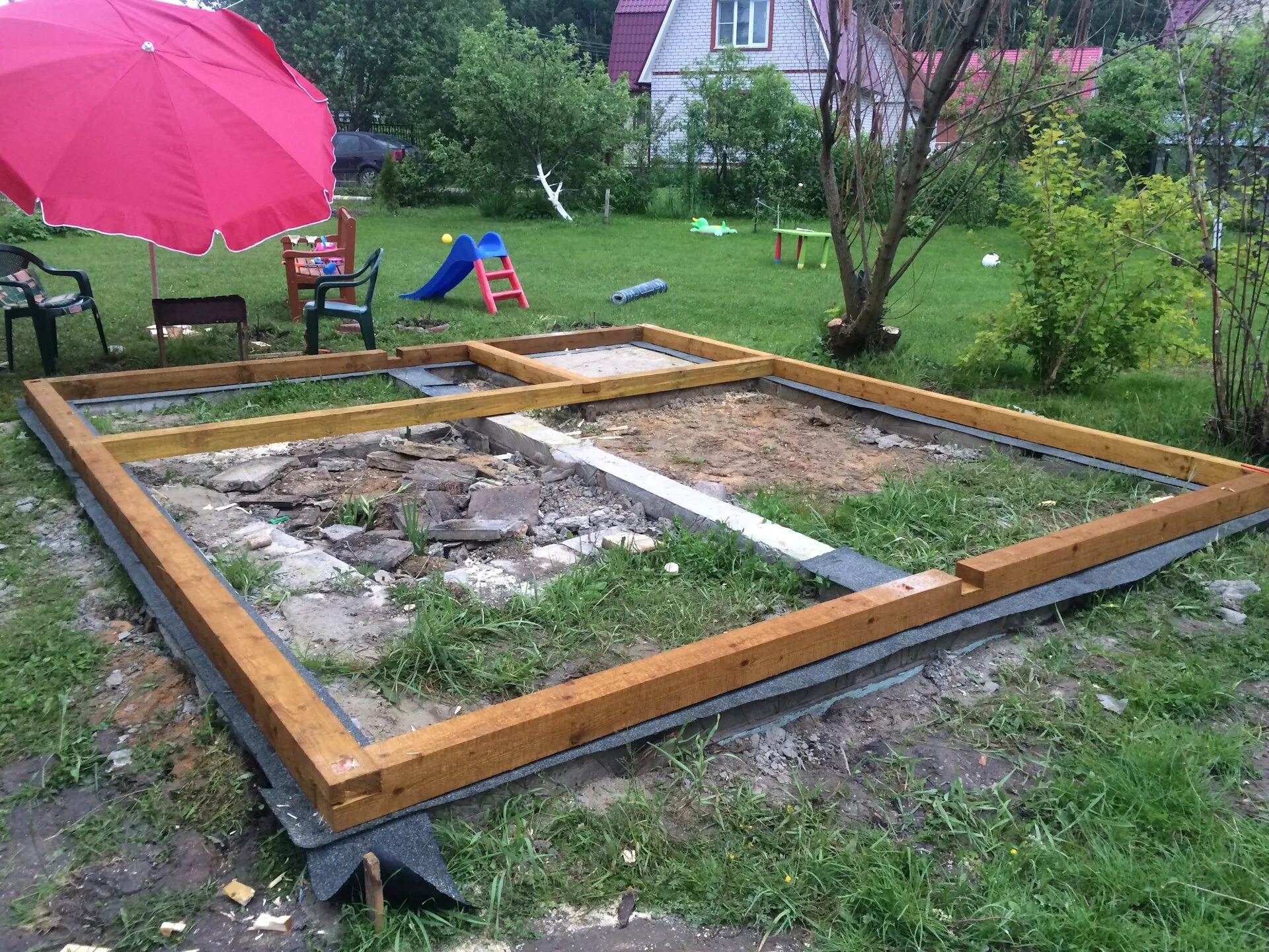 Площадка под беседку своими руками Беседка на даче - Сообщество "Сделай Сам" на DRIVE2