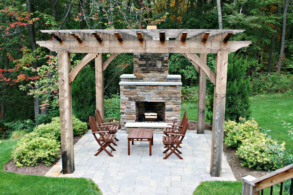 Площадка под мангал на даче своими руками Outdoor Fireplace - Классический - Дворик - Гранд-Рапидс - от эксперта Green App