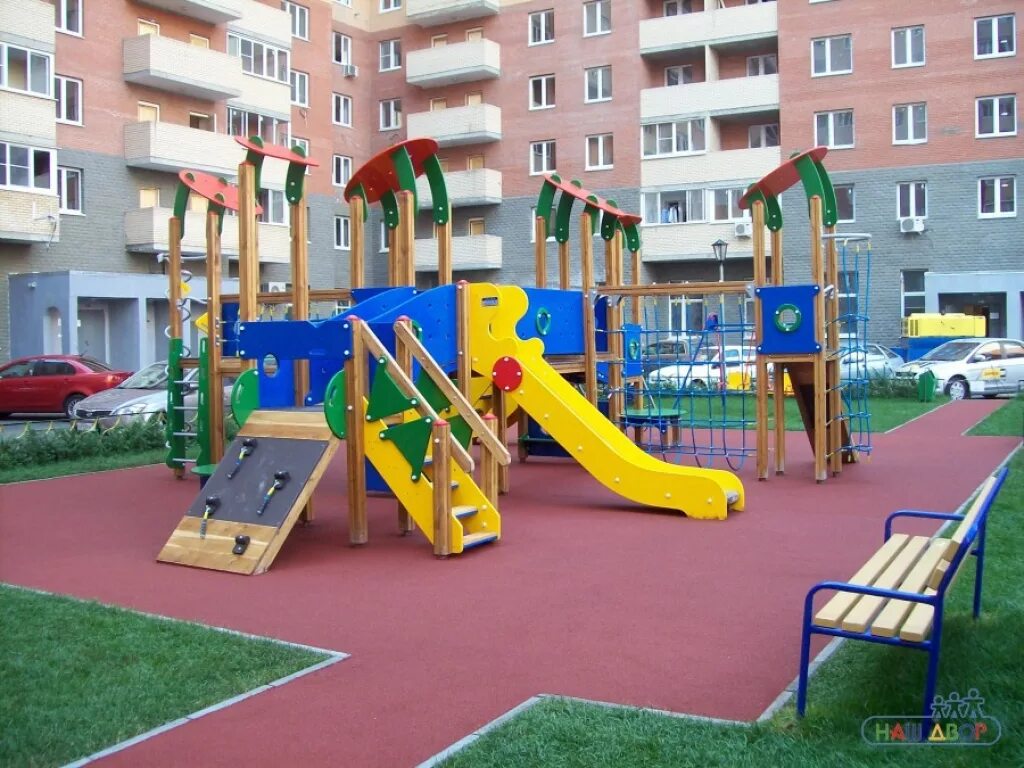 Площадка во дворе фото Дополнительную детскую игровую площадку устанавливают в Рузском городском округе