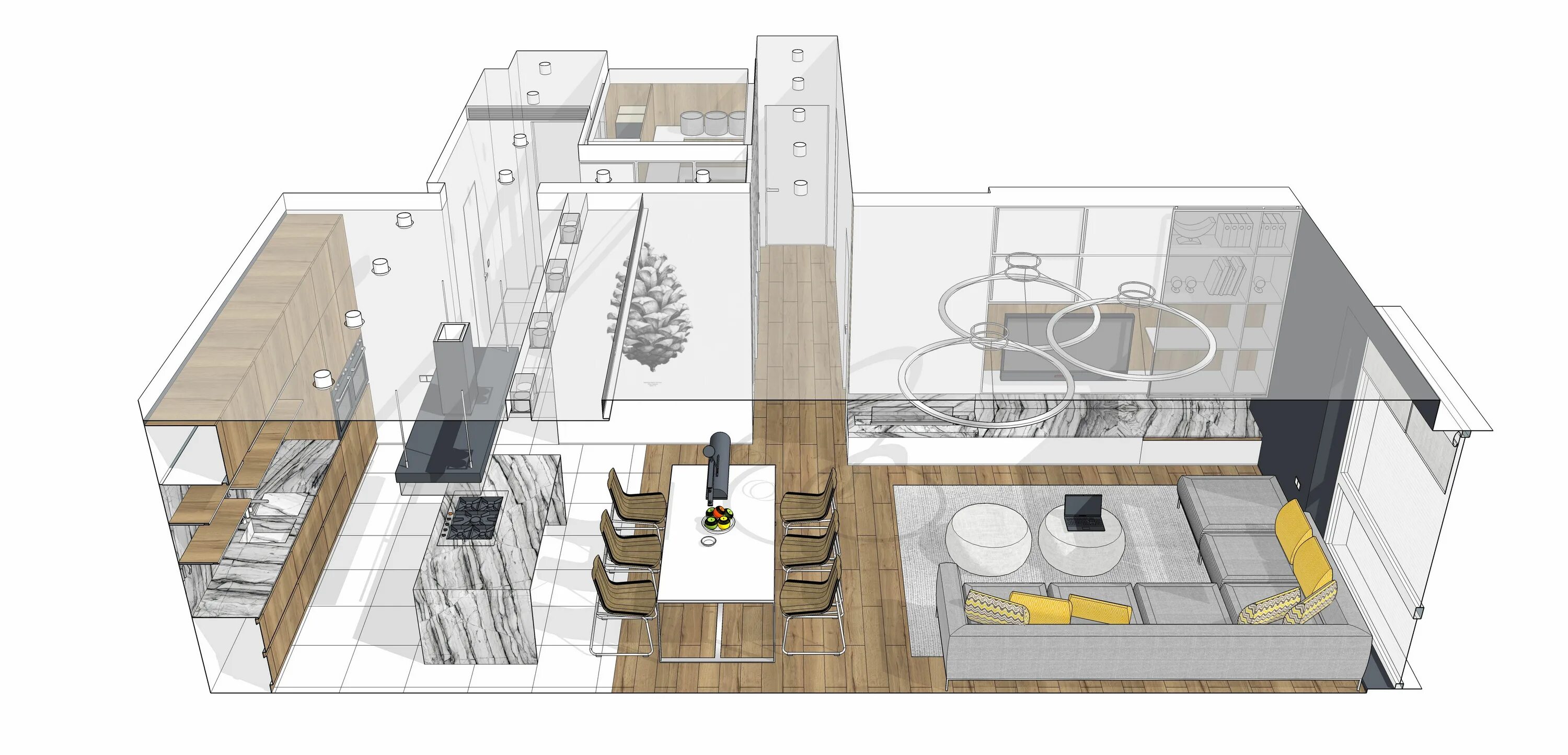Площадки дизайнеров интерьеров living room. sketch.