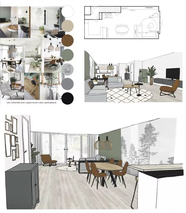 Площадки дизайнеров интерьеров Portfolio 12 Stoere woonkamer - THUIS interieur & woondeco Interior design portf