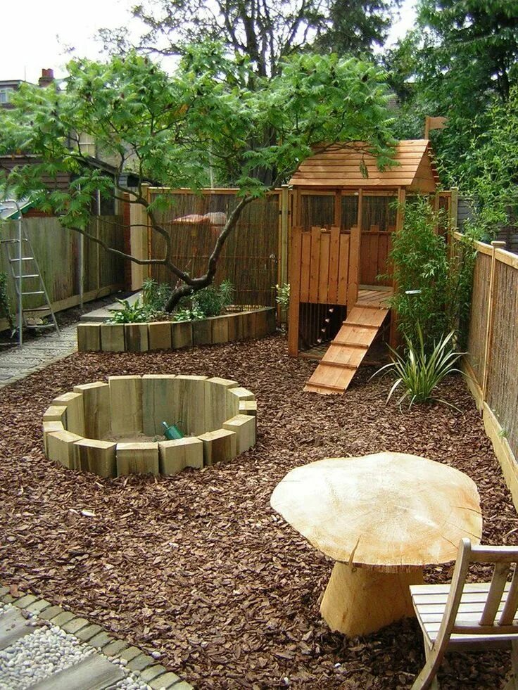 Площадки своими руками фото aire de jeux pour jardin bois moderne activités plein air enfants #garden #happy