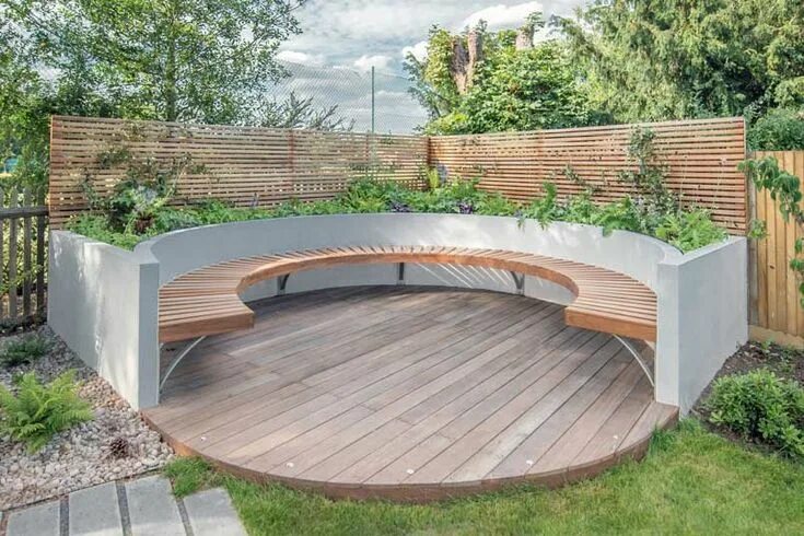 Площадки в ландшафтном дизайне Our design for this large Dulwich garden incorporated sensational modern plantin