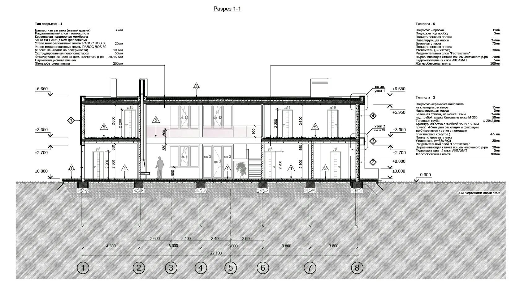 Плоская кровля в частном доме конструкция чертеж Ximki-house by Sboev3 Architect - Architizer
