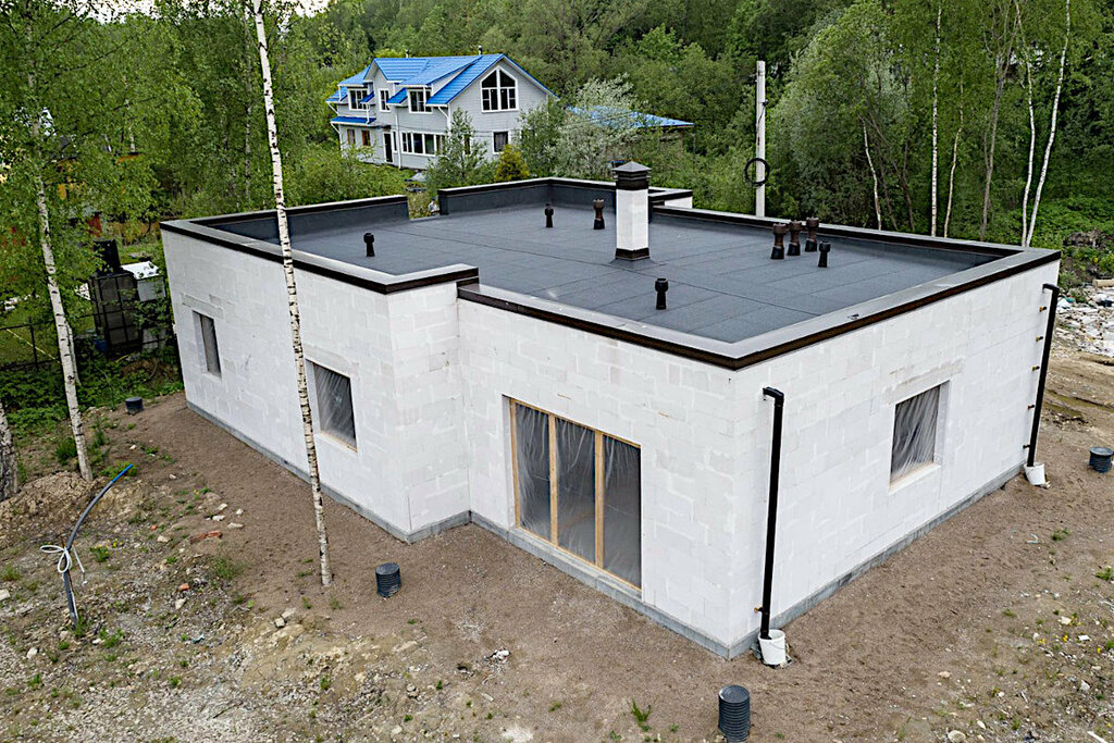 Плоская крыша одноэтажного дома реальное фото АП Строй, строительная компания, Пражская ул., 9, Кудрово - Яндекс Карты